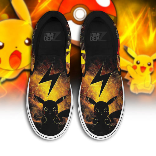 Pokemon Pikachu Slip-on Shoes Custom Anime Sneakers