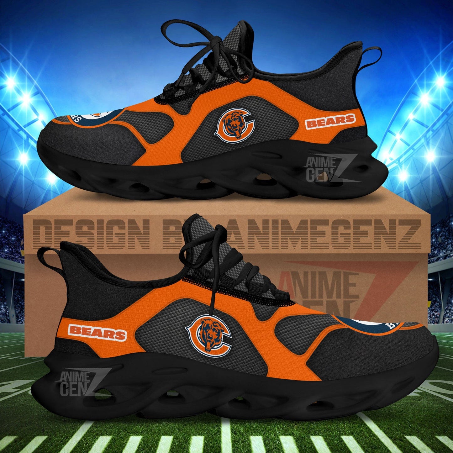 Chicago Bears Sneakers NFL Custom Sports Shoes