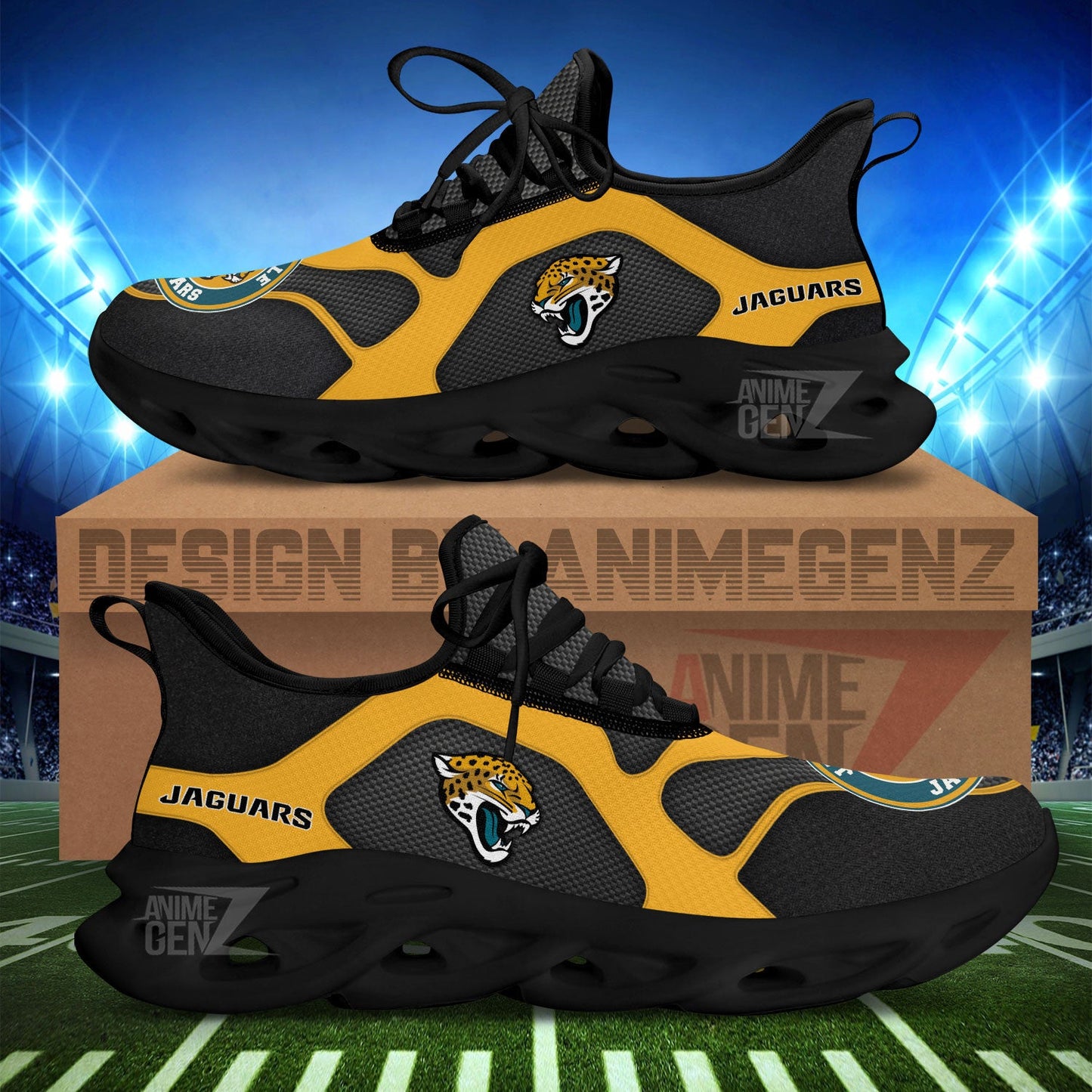 Jacksonville Jaguars Sneakers NFL Custom Sports Shoes