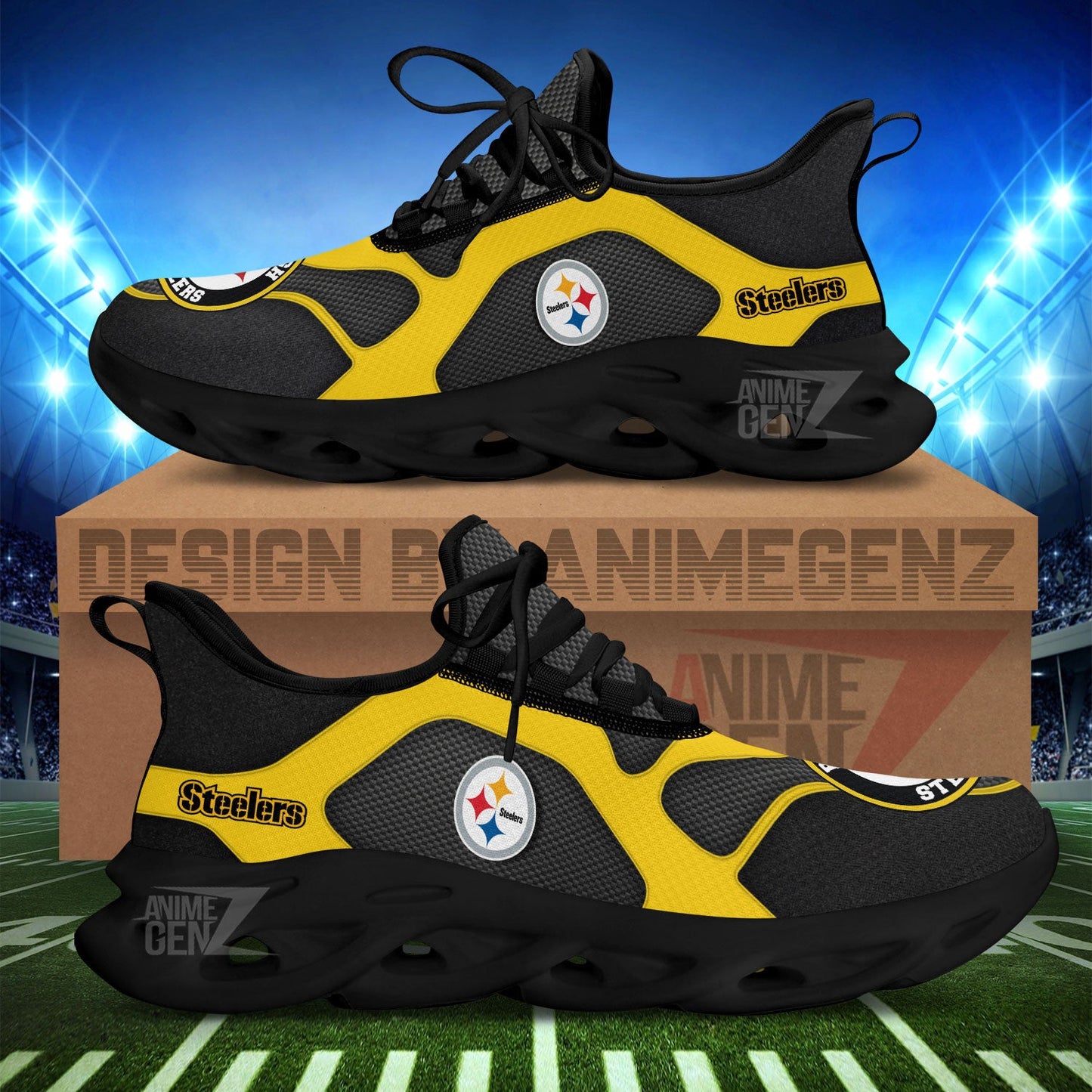 Pittsburgh Steelers Sneakers NFL Custom Sports Shoes