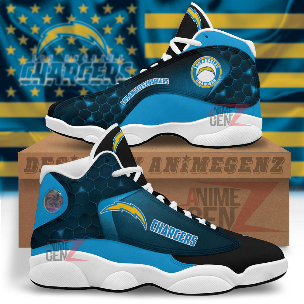 Los Angeles Chargers Air Jordan 13 Sneakers NFL Custom Sport Shoes
