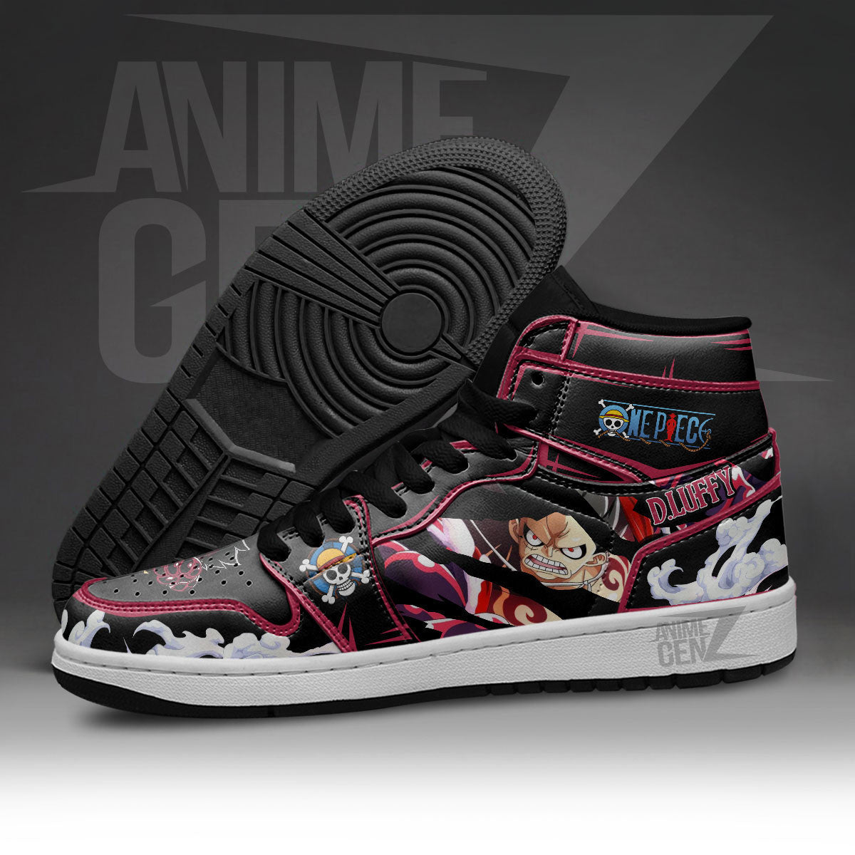 One Piece Monkey D.Luffy JD Sneakers Custom Anime Shoes