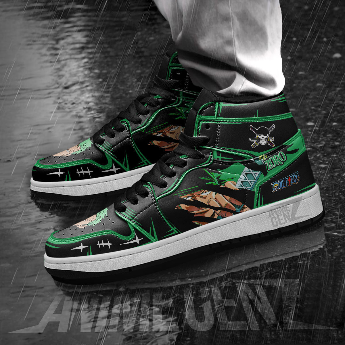 One Piece Roronoa Zoro JD Sneakers Custom Anime Shoes
