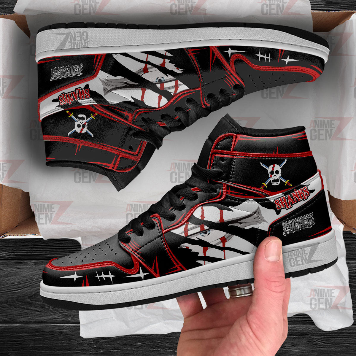 One Piece Shanks JD Sneakers Custom Anime Shoes