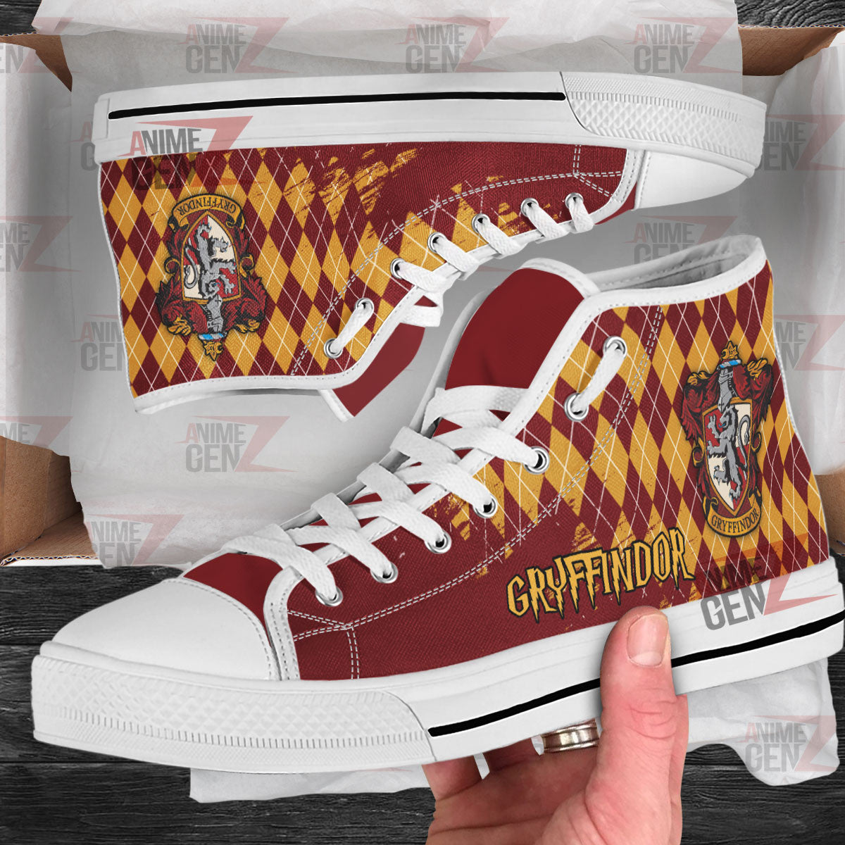 Harry Potter Gryffindor High Top Shoes Custom Anime Shoes