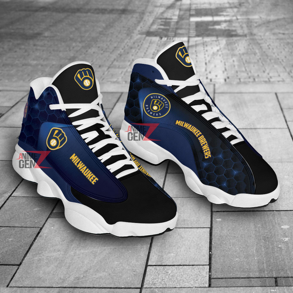 Milwaukee Brewers Air Jordan 13 Sneakers MLB Custom Sports Shoes