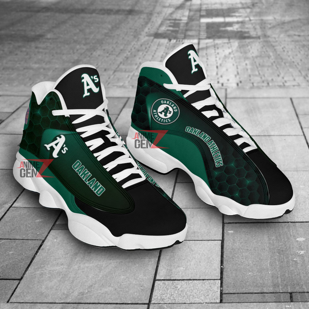 Oakland Athletics Air Jordan 13 Sneakers MLB Custom Sports Shoes