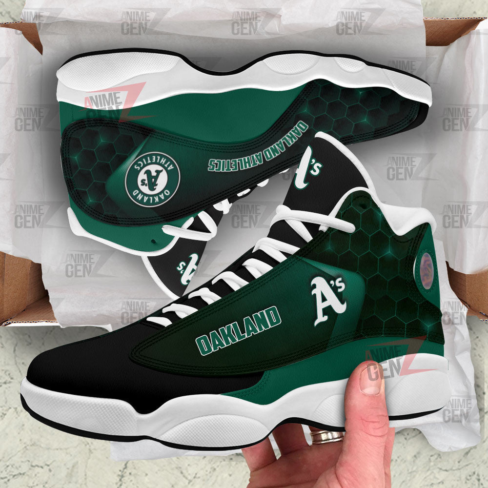 Oakland Athletics Air Jordan 13 Sneakers MLB Custom Sports Shoes