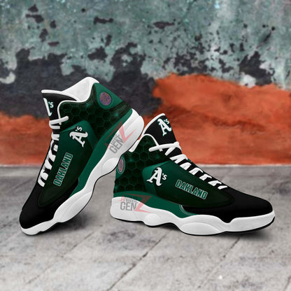 Oakland Athletics Air Jordan 13 Sneakers MLB Custom Sports Shoes