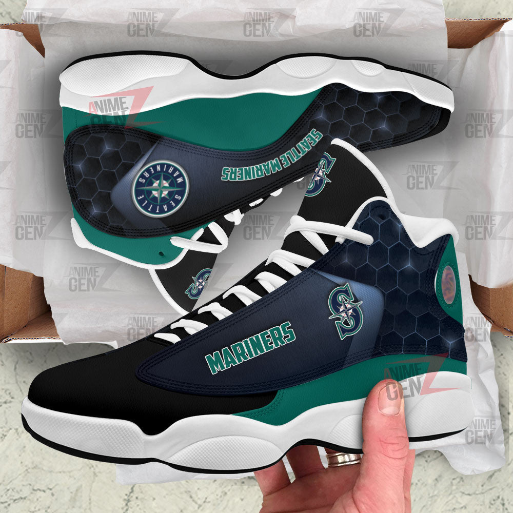 Seattle Mariners Air Jordan 13 Sneakers MLB Custom Sports Shoes