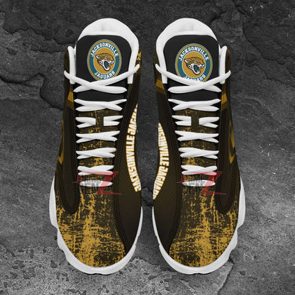 Jacksonville Jaguars Air Jordan Sneakers 13 NFL Custom Sport Shoes Th221107-16