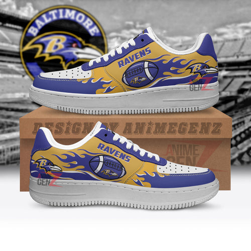 Baltimore Ravens Air Sneakers NFL Custom Sports Shoes
