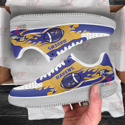 Baltimore Ravens Air Sneakers NFL Custom Sports Shoes