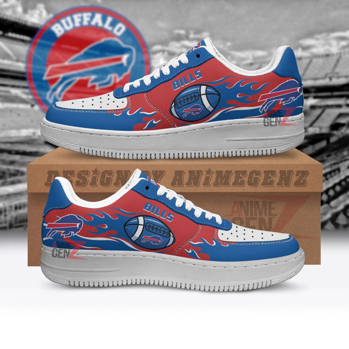 Buffalo Bills Air Sneakers NFL Custom Sports Shoes