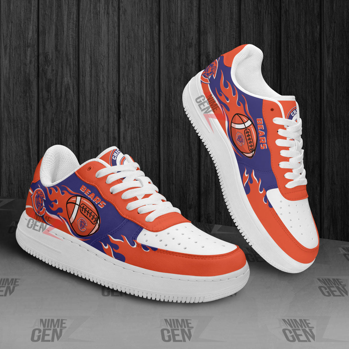 Chicago Bears Air Sneakers NFL Custom Sports Shoes