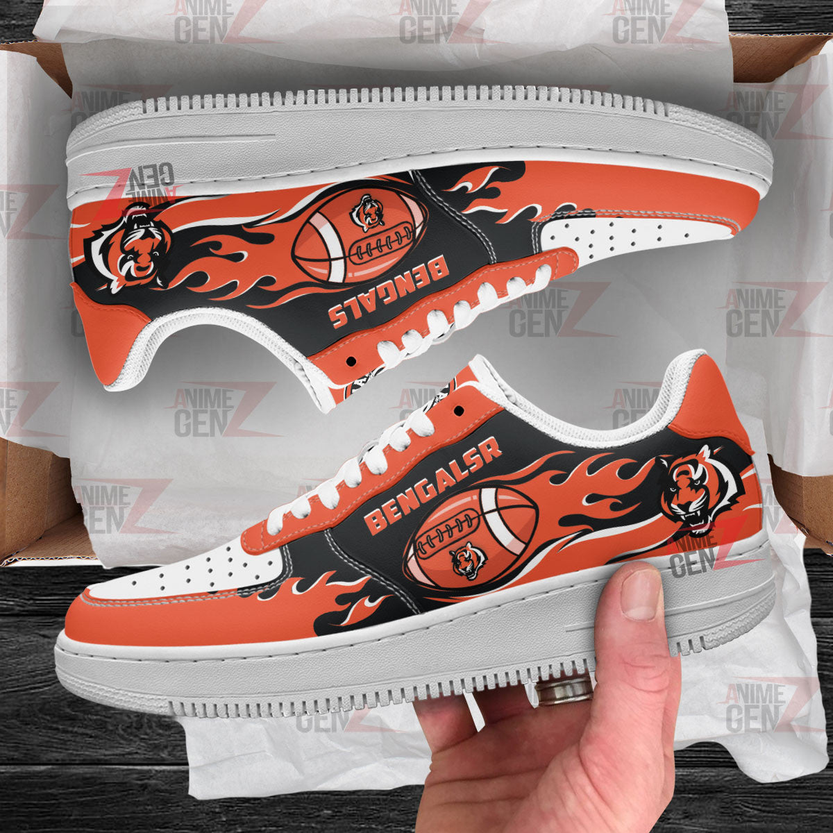 Cincinnati Bengals Air Sneakers NFL Custom Sports Shoes