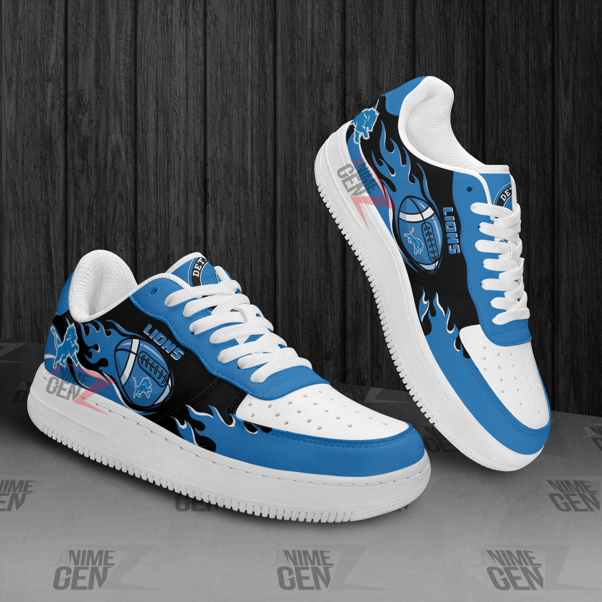 Detroit Lions Air Sneakers NFL Custom Sports Shoes