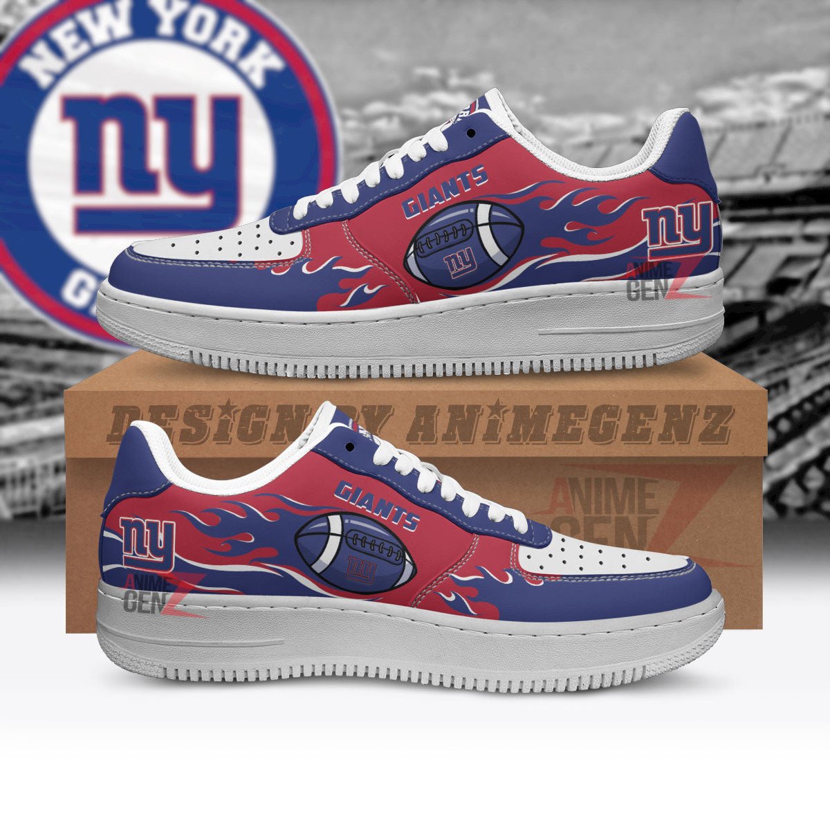 New York Giants Air Sneakers NFL Custom Sports Shoes