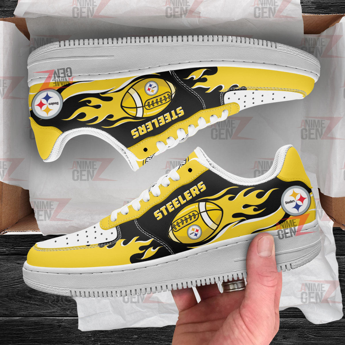 Pittsburgh Steelers Air Sneakers NFL Custom Sports Shoes