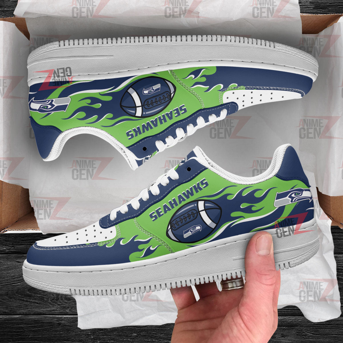 Seattle Seahawks Air Sneakers NFL Custom Sports Shoes