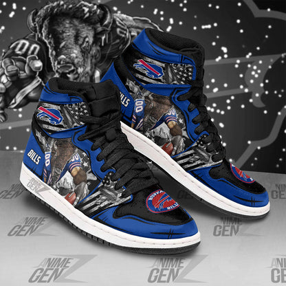 Buffalo Bills JD Sneakers NFL Custom Sports Shoes
