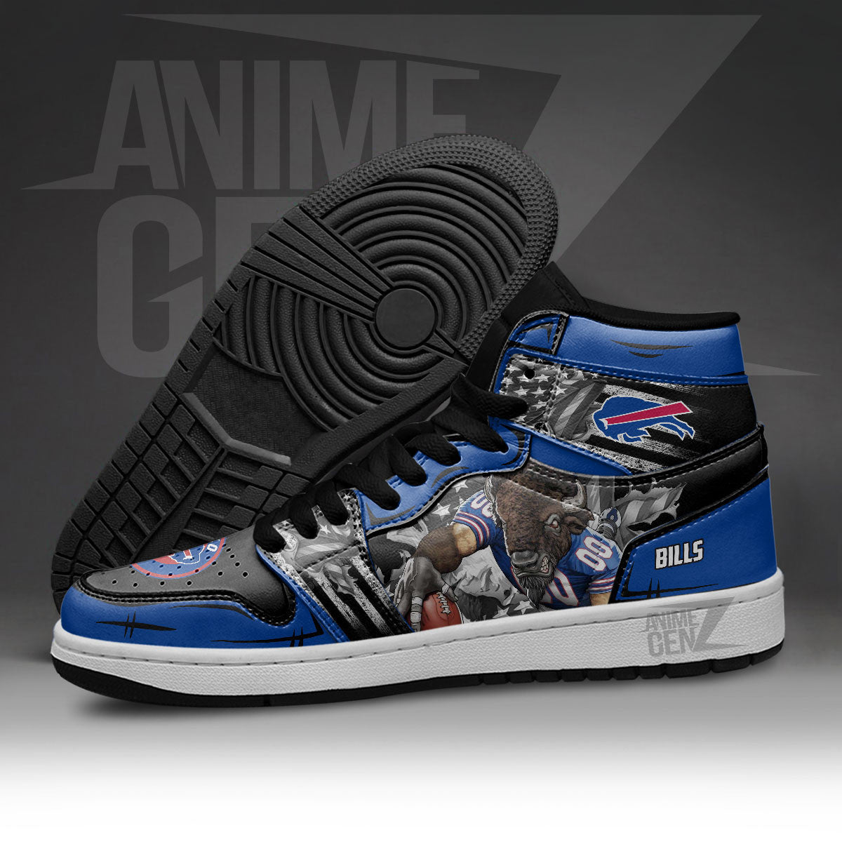 Buffalo Bills JD Sneakers NFL Custom Sports Shoes