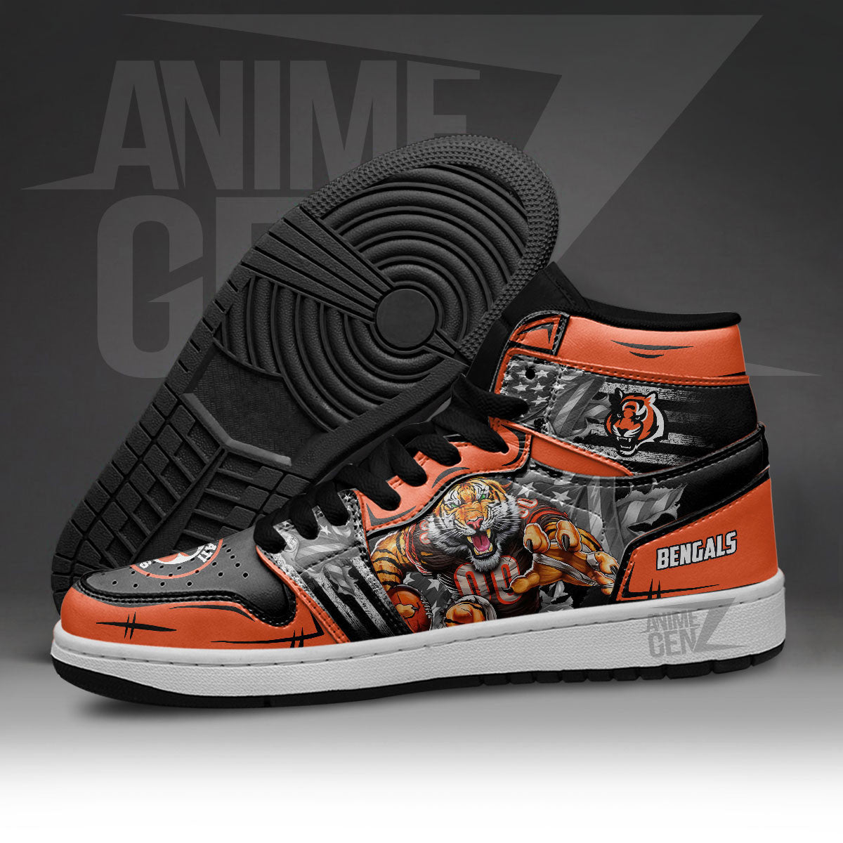 Cincinnati Bengals JD Sneakers NFL Custom Sports Shoes