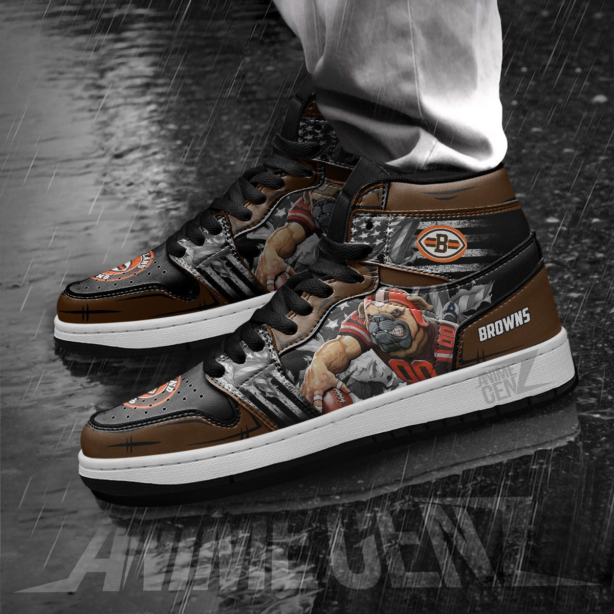 Cleveland Browns JD Sneakers NFL Custom Sports Shoes