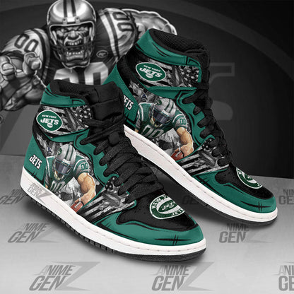 New York Jets JD Sneakers NFL Custom Sports Shoes