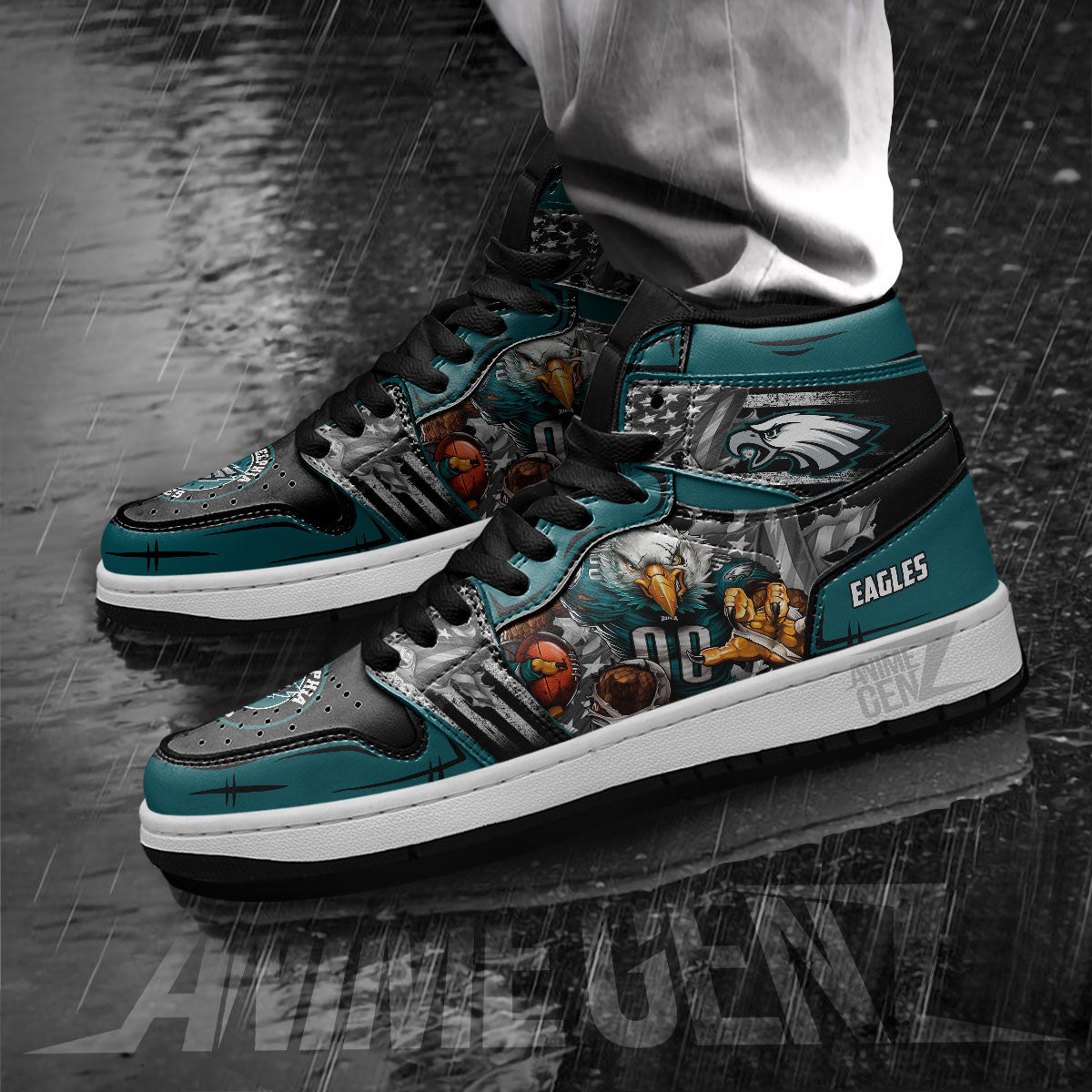 Philadelphia Eagles JD Sneakers NFL Custom Sports Shoes