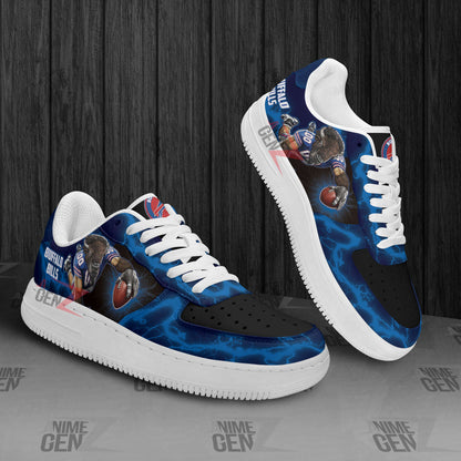 Buffalo Bills Air Sneakers Mascot Thunder Style Custom NFL Sport Shoes