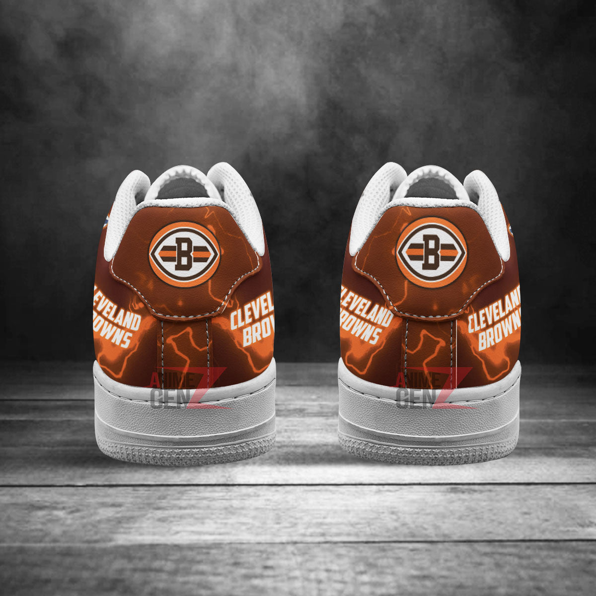 Cleveland Browns Air Sneakers Mascot Thunder Style Custom NFL Sport Shoes