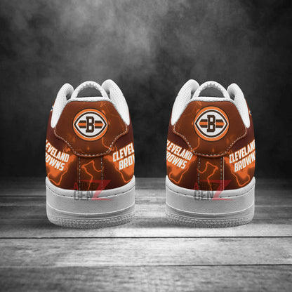 Cleveland Browns Air Sneakers Mascot Thunder Style Custom NFL Sport Shoes