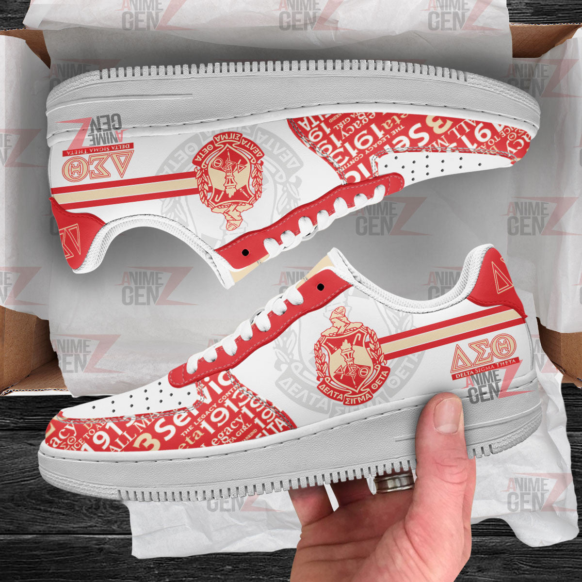 Delta Sigma Theta Sororities Air Force Sneakers Custom Shoes
