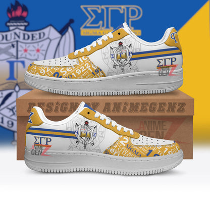 Sigma Gamma Rho Sororities Air Force Sneakers Custom Shoes