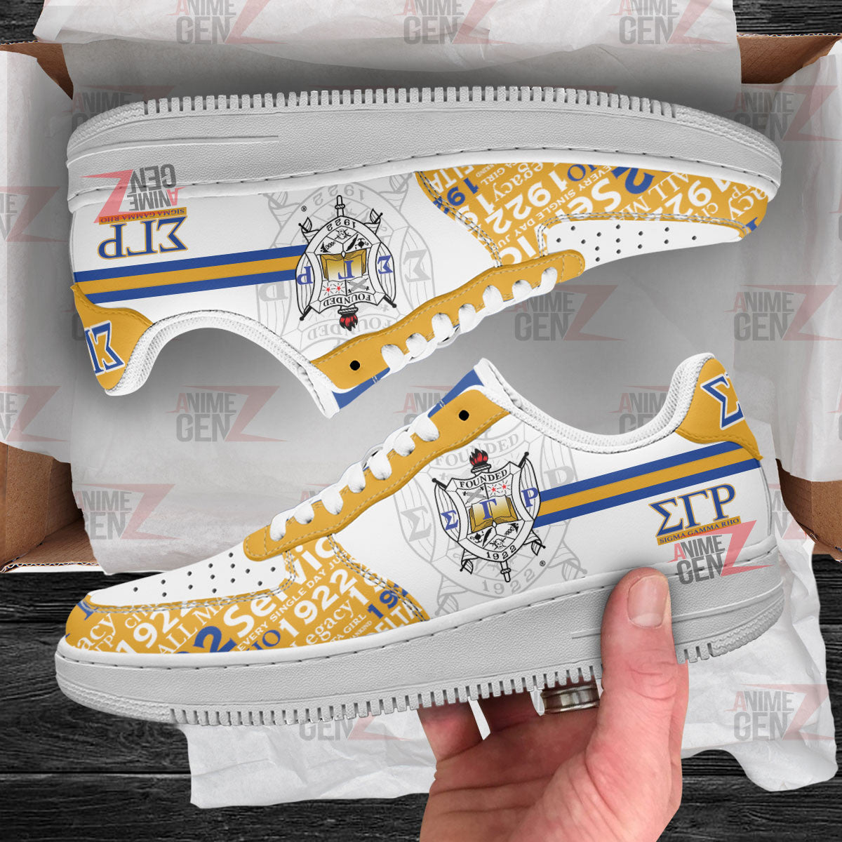 Sigma Gamma Rho Sororities Air Force Sneakers Custom Shoes