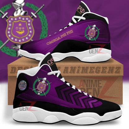 Omega Psi Phi Fraternities Air Jordan 13 Sneakers Custom Shoes