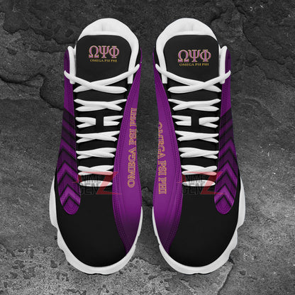 Omega Psi Phi Fraternities Air Jordan 13 Sneakers Custom Shoes