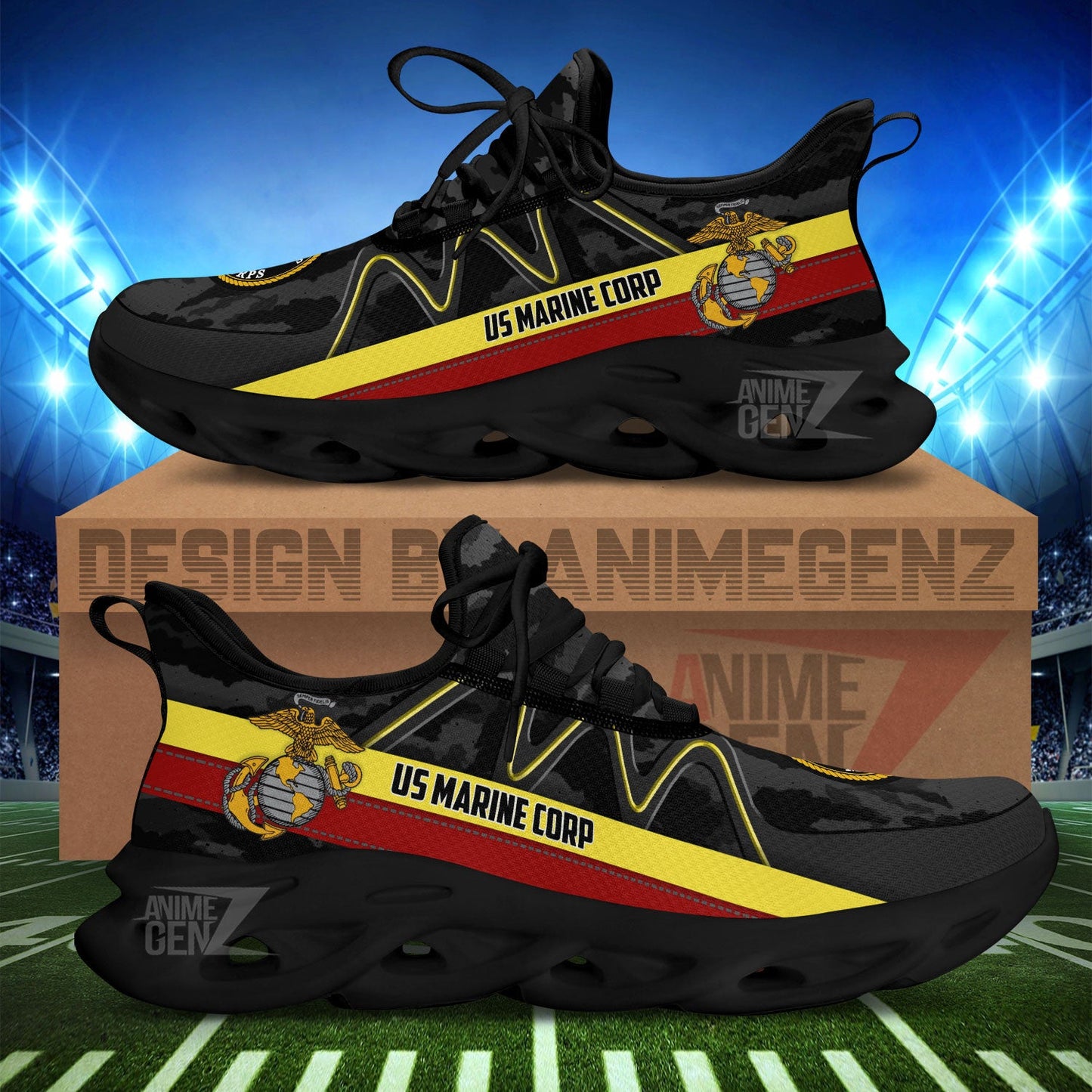 US Marine Corp Clunky Sneakers US Armed Force Custom Shoes