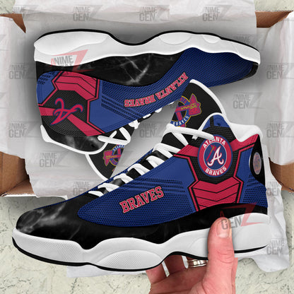 Atlanta Braves Air Jordan 13 Sneakers MLB Baseball Custom Sports Shoes