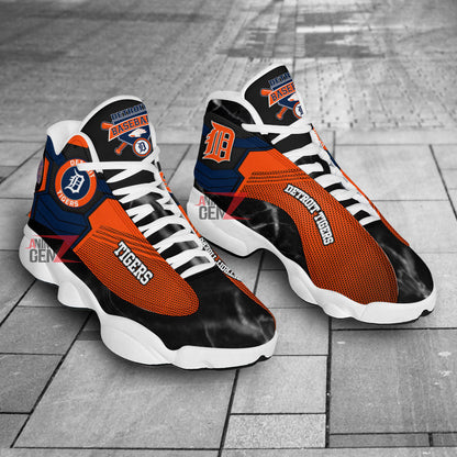Detroit Tigers Air Jordan 13 Sneakers MLB Baseball Custom Sports Shoes