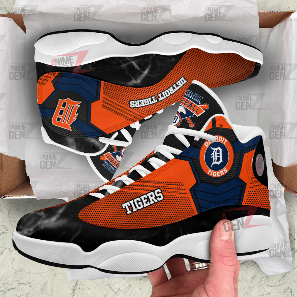 Detroit Tigers Air Jordan 13 Sneakers MLB Baseball Custom Sports Shoes