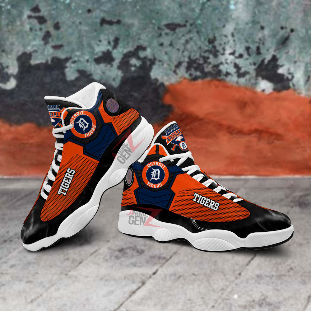 Detroit Tigers Air Jordan 13 Sneakers MLB Baseball Custom Sports Shoes
