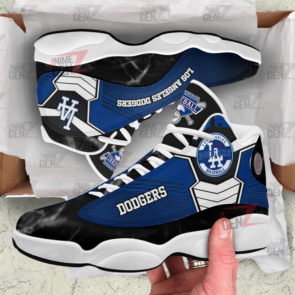 Los Angeles Dodgers Air Jordan 13 Sneakers MLB Baseball Custom Sports Shoes