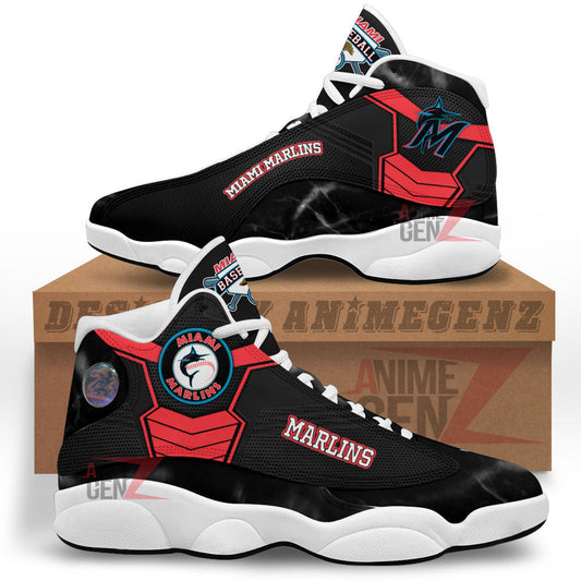 Miami Marlins Air Jordan 13 Sneakers MLB Baseball Custom Sports Shoes