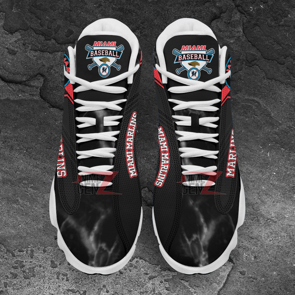 Miami Marlins Air Jordan 13 Sneakers MLB Baseball Custom Sports Shoes