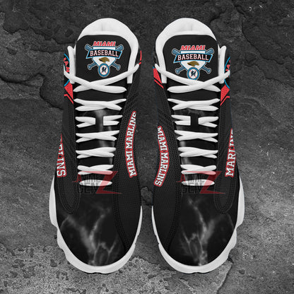 Miami Marlins Air Jordan 13 Sneakers MLB Baseball Custom Sports Shoes