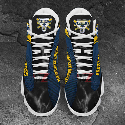 Milwaukee Brewers Air Jordan 13 Sneakers MLB Baseball Custom Sports Shoes