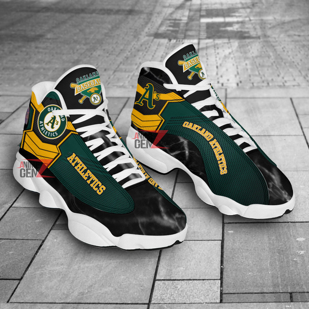 Oakland Athletics Air Jordan 13 Sneakers MLB Baseball Custom Sports Shoes