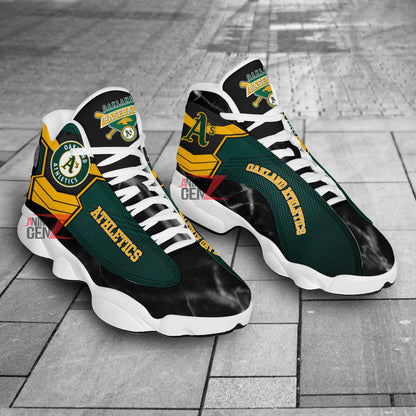 Oakland Athletics Air Jordan 13 Sneakers MLB Baseball Custom Sports Shoes